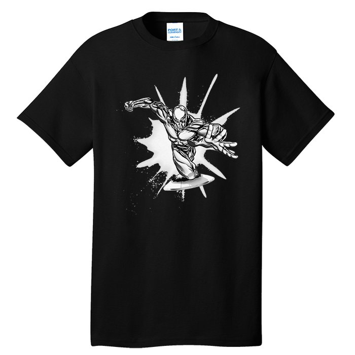 Marvel Fantastic Four Silver Surfer Speed Epic Logo Tall T-Shirt