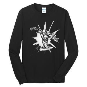 Marvel Fantastic Four Silver Surfer Speed Epic Logo Tall Long Sleeve T-Shirt