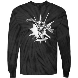 Marvel Fantastic Four Silver Surfer Speed Epic Logo Tie-Dye Long Sleeve Shirt