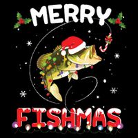 Merry Fishmas Funny Fishing Christmas Pajama Fishers 16 in Basic Backpack