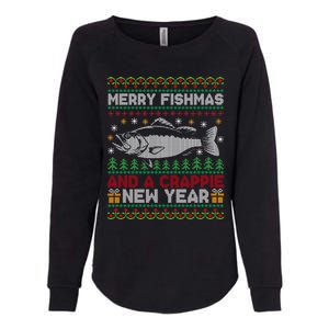 Merry Fishmas Fish Fishing Fisher Ugly Christmas Xmas Gift Womens California Wash Sweatshirt