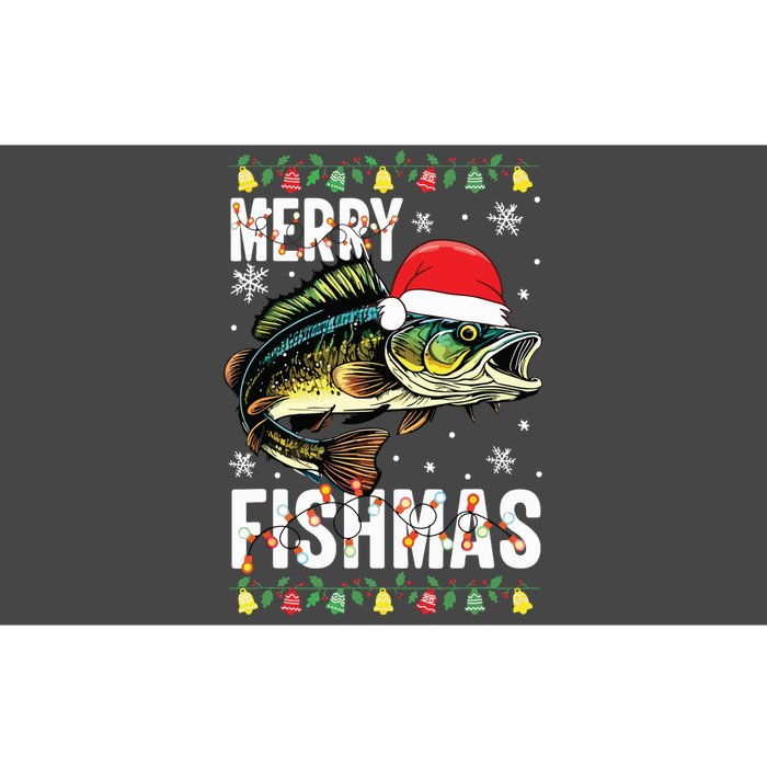 Merry Fishmas Funny Fishing Christmas Pajama Fishers Bumper Sticker