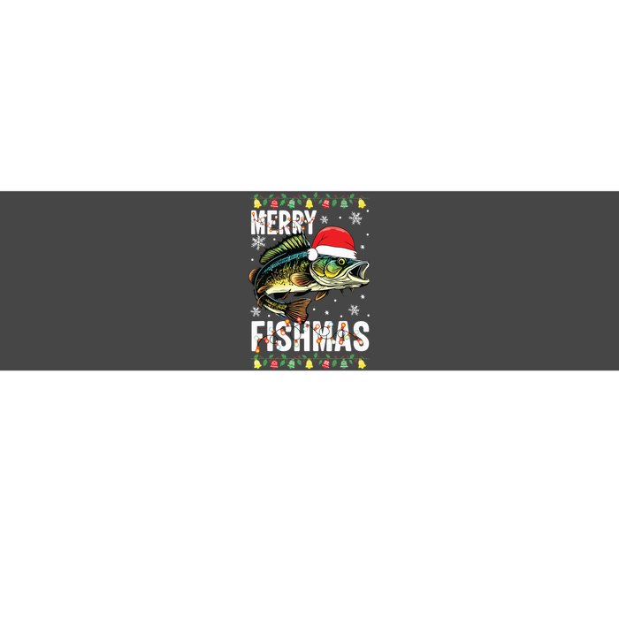 Merry Fishmas Funny Fishing Christmas Pajama Fishers Bumper Sticker