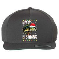 Merry Fishmas Funny Fishing Christmas Pajama Fishers Wool Snapback Cap