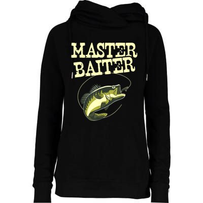 Masterbaiter Funny Fishing Fisherman Fish Master Baiter Womens Funnel Neck Pullover Hood