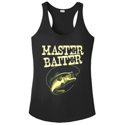 Masterbaiter Funny Fishing Fisherman Fish Master Baiter Ladies PosiCharge Competitor Racerback Tank