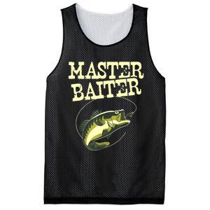 Masterbaiter Funny Fishing Fisherman Fish Master Baiter Mesh Reversible Basketball Jersey Tank