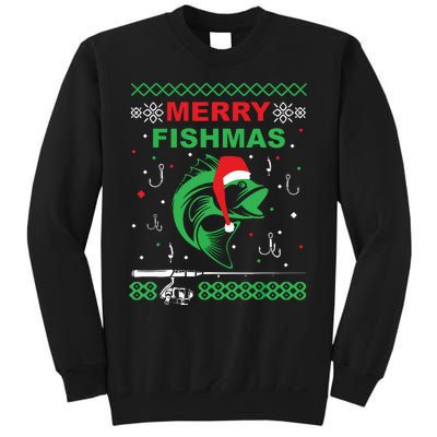 Merry Fishmas Funny Fishing Ugly Christmas Sweater Sweatshirt