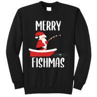 Merry Fishmas Funny Santa Fishing Fisherman Christmas Xmas Sweatshirt