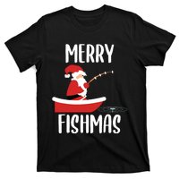 Merry Fishmas Funny Santa Fishing Fisherman Christmas Xmas T-Shirt