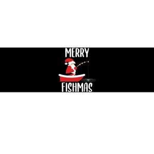 Merry Fishmas Funny Santa Fishing Fisherman Christmas Xmas Bumper Sticker