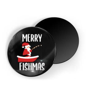 Merry Fishmas Funny Santa Fishing Fisherman Christmas Xmas Magnet