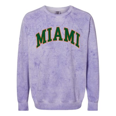 Miami Football Font Colorblast Crewneck Sweatshirt