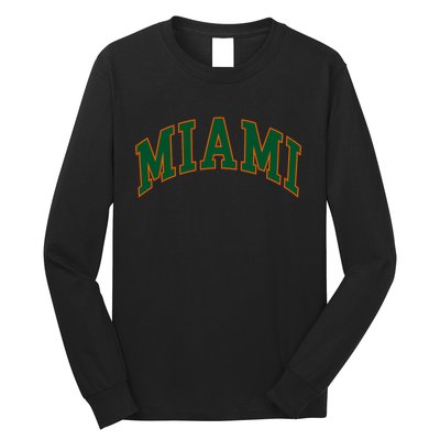 Miami Football Font Long Sleeve Shirt