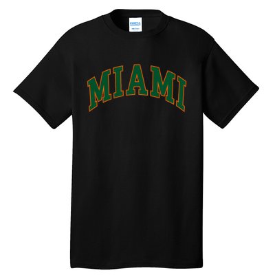 Miami Football Font Tall T-Shirt