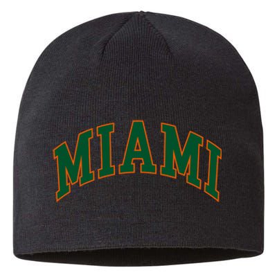 Miami Football Font Sustainable Beanie