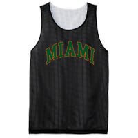 Miami Football Font Mesh Reversible Basketball Jersey Tank