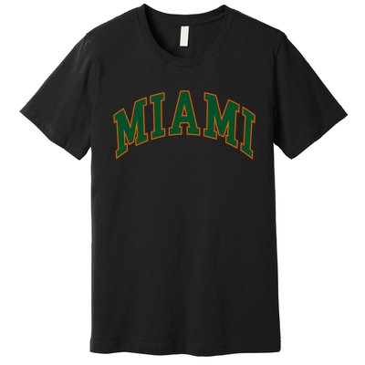 Miami Football Font Premium T-Shirt