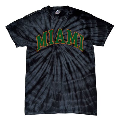 Miami Football Font Tie-Dye T-Shirt