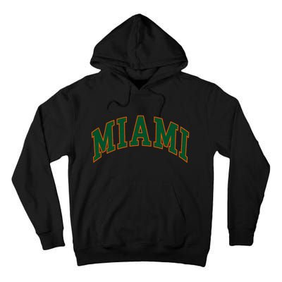 Miami Football Font Tall Hoodie