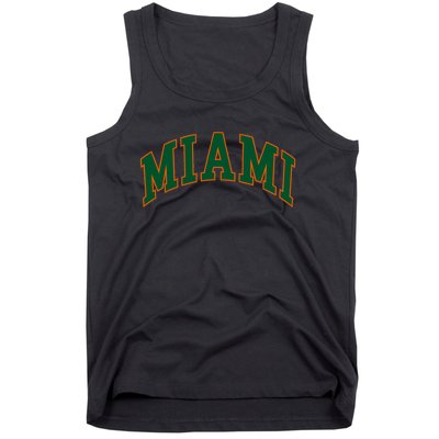 Miami Football Font Tank Top