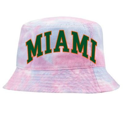 Miami Football Font Tie-Dyed Bucket Hat