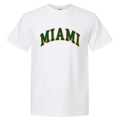 Miami Football Font Garment-Dyed Heavyweight T-Shirt