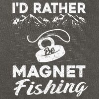 Magnet Fishing Funny I'd Rather Be Magnet Fishing Cotton Canvas Backpack