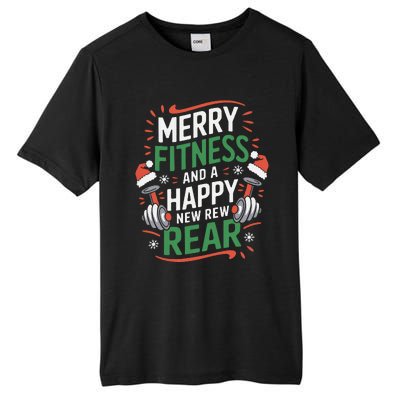 Merry Fitness Funny New Rear Gym Lover Christmas Tall Fusion ChromaSoft Performance T-Shirt