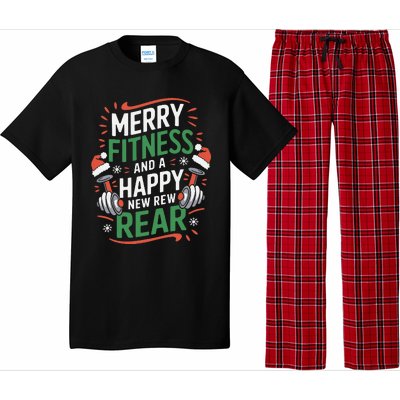 Merry Fitness Funny New Rear Gym Lover Christmas Pajama Set