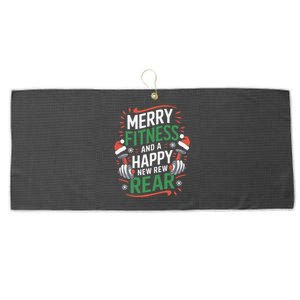 Merry Fitness Funny New Rear Gym Lover Christmas Large Microfiber Waffle Golf Towel