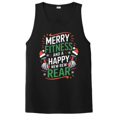 Merry Fitness Funny New Rear Gym Lover Christmas PosiCharge Competitor Tank