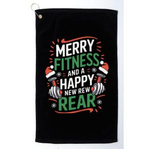 Merry Fitness Funny New Rear Gym Lover Christmas Platinum Collection Golf Towel