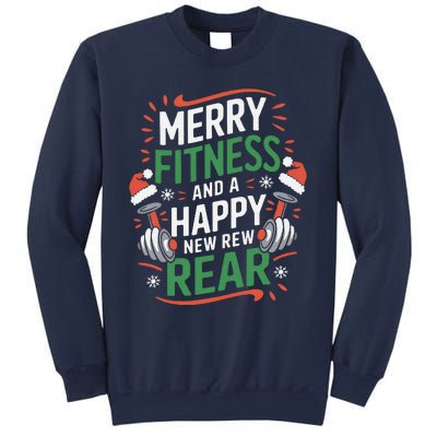 Merry Fitness Funny New Rear Gym Lover Christmas Sweatshirt