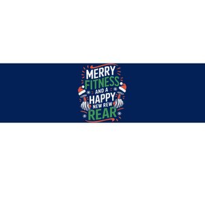 Merry Fitness Funny New Rear Gym Lover Christmas Bumper Sticker