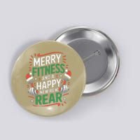 Merry Fitness Funny New Rear Gym Lover Christmas Button