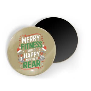 Merry Fitness Funny New Rear Gym Lover Christmas Magnet