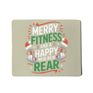 Merry Fitness Funny New Rear Gym Lover Christmas Mousepad