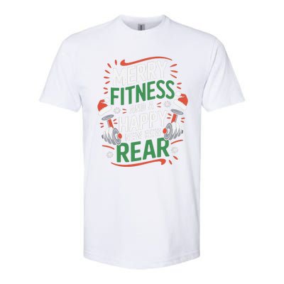 Merry Fitness Funny New Rear Gym Lover Christmas Softstyle CVC T-Shirt