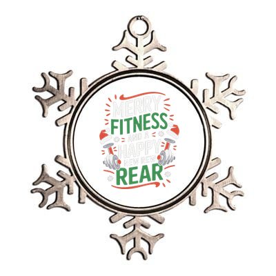 Merry Fitness Funny New Rear Gym Lover Christmas Metallic Star Ornament