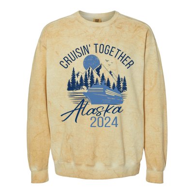 Matching Family Friends And Group Alaska Cruise 2024 Trip Colorblast Crewneck Sweatshirt