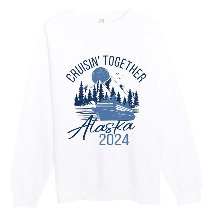 Matching Family Friends And Group Alaska Cruise 2024 Trip Premium Crewneck Sweatshirt