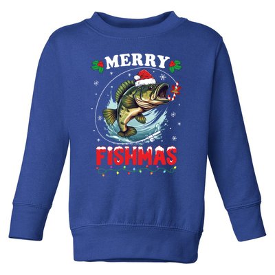 Merry Fishmas Fish Funny Fishing Christmas Dad Great Gift Toddler Sweatshirt