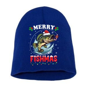 Merry Fishmas Fish Funny Fishing Christmas Dad Great Gift Short Acrylic Beanie