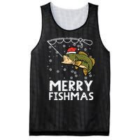 Merry Fishmas Fish Fishing Xmas Christmas Dad Mesh Reversible Basketball Jersey Tank