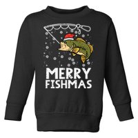 Merry Fishmas Fish Fishing Xmas Christmas Dad Toddler Sweatshirt