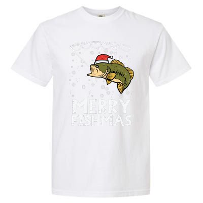 Merry Fishmas Fish Fishing Xmas Christmas Dad Garment-Dyed Heavyweight T-Shirt