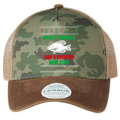 Merry Fishmas Fish Fishing Fisherman Ugly Christmas Xmas Legacy Tie Dye Trucker Hat