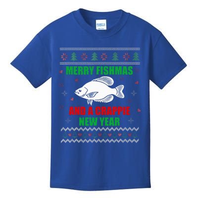 Merry Fishmas Fish Fishing Fisherman Ugly Christmas Xmas Kids T-Shirt