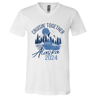 Matching Family Friends And Group Alaska Cruise 2024 Trip V-Neck T-Shirt